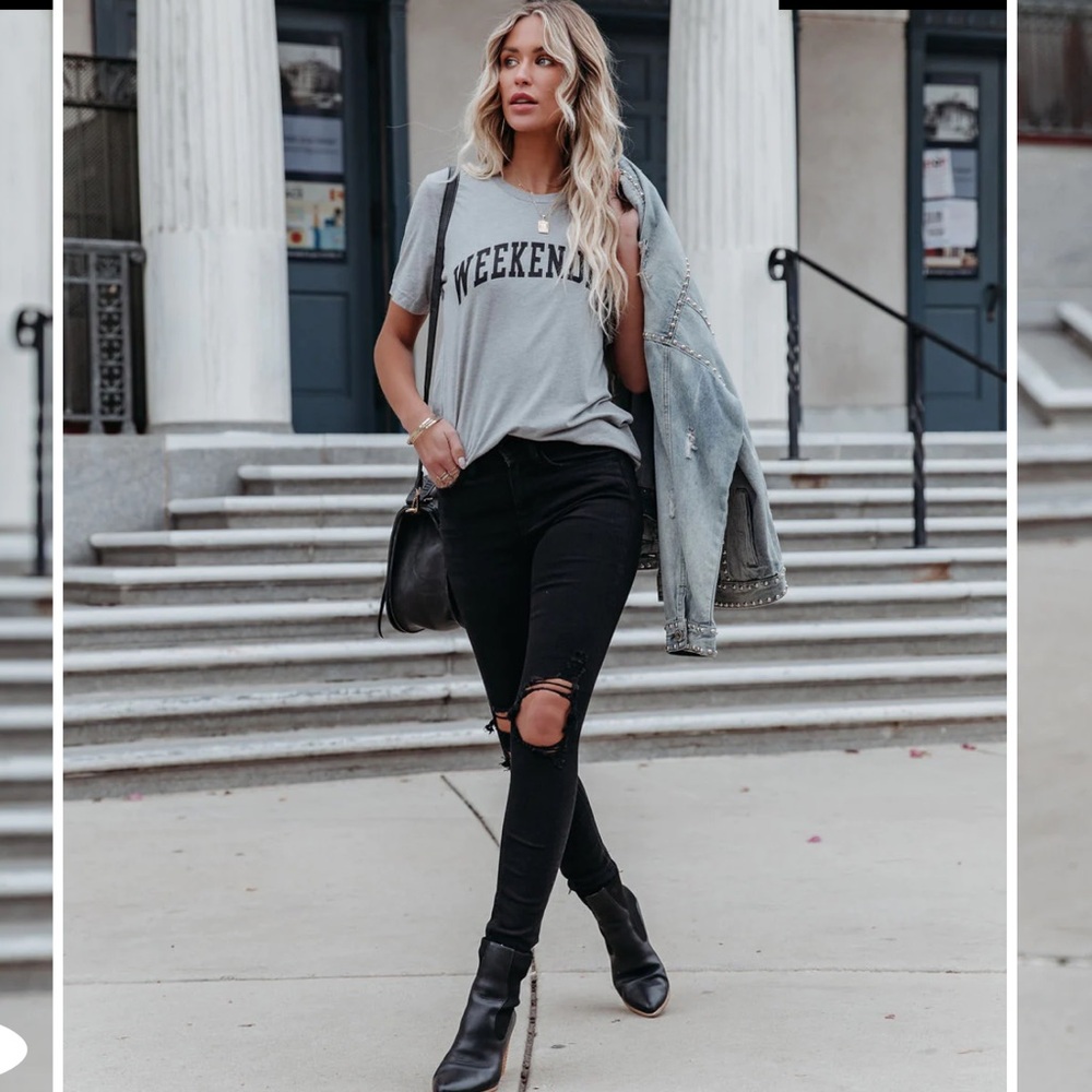 VICI COLLEGIATE WEEKENDER COTTON BLEND TEE - Picture 5 of 9